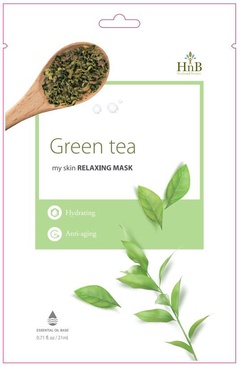 Маска для лица HNB Green tea Успокаивающая 0.021л 