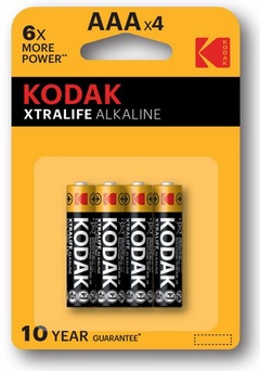 Элемент питания (щелочной) Kodak LR03-4BL XTRALIFE  [K3A-4] (40/200/32000)
