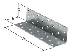 Уголок крепежный равносторонний 40х80х80 мм KUR белый цинк STARFIX
