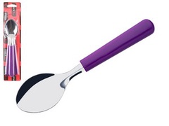 Набор ложек столовых, 3шт., серия PARATY, фиолетовые, DI SOLLE (Длина: 185 мм, толщина: 0,8 мм. Прочная пластиковая ручка.)