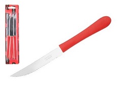 Набор ножей для стейка, 3шт., серия NEW TROPICAL, красные, DI SOLLE (Длина: 194 мм, длина лезвия: 97 мм, толщина: 0,8 мм. Прочная пластиковая ручка.)