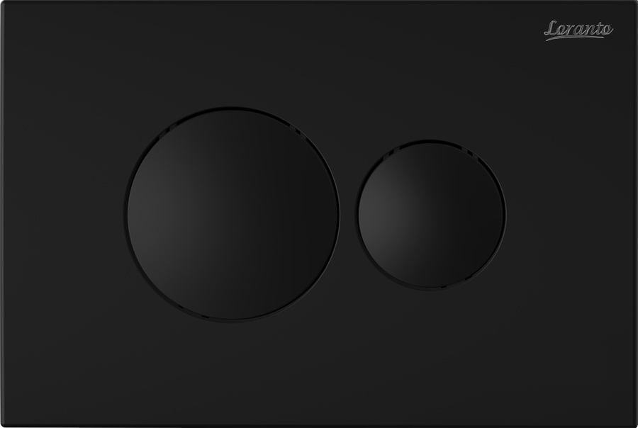 Кнопка для инсталляции круглая черная матовая Loranto 7313