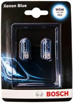 Комплект ламп накаливания BOSCH W5W Xenon Blue 2 шт. арт. 1987301033 