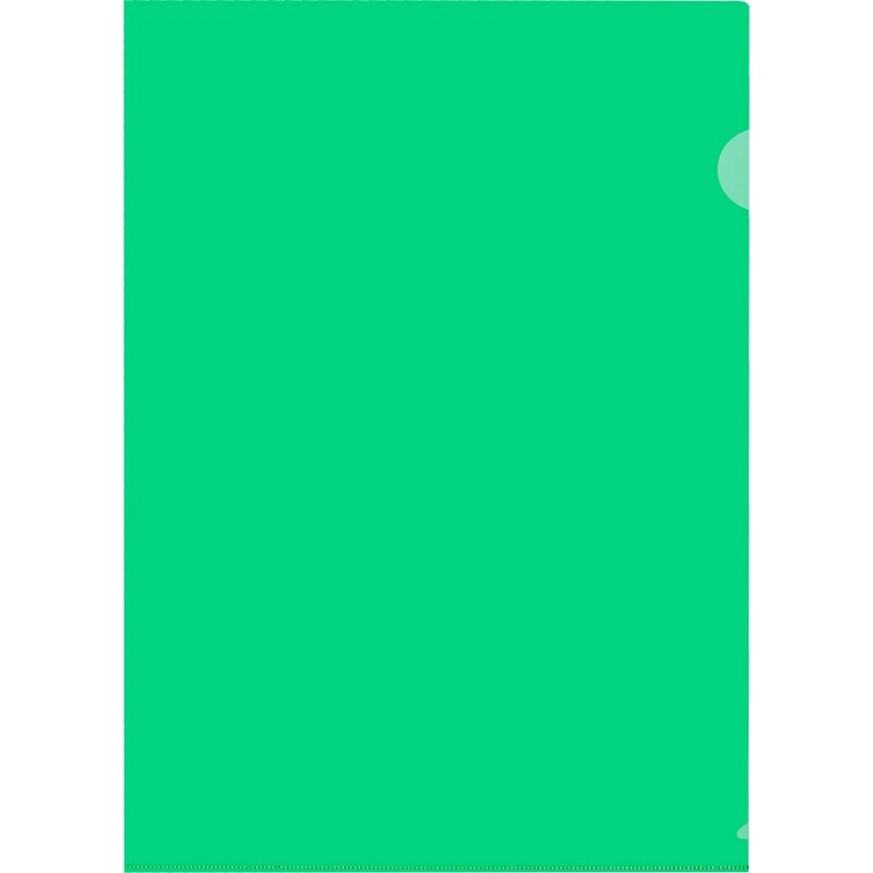 Папка-уголок А4 плотная зеленая ПУ Е-310 арт. 12924 