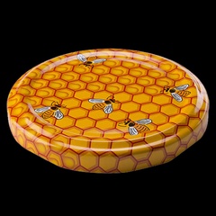 Крышка металлическая винтовая тип ТО Пчелка соты диаметр 82 