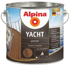 Лак Alpina для яхт глянец 2,5 л
