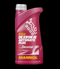Универсальное всесезонное трансмиссионное масло MANNOL 8206 Automatik Plus ATF Dexron III 1л