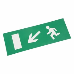 Наклейка аварийного светильника Направление к эвакуационному выходу налево вниз REXANT арт.74-0120-1 