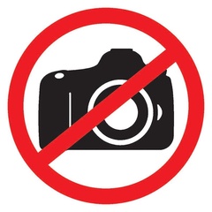 Табличка ПВХ "Фотосъемка запрещена" 150х150 мм.