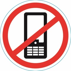 Наклейка запрещающий знак Использование мобильных телефонов запрещено REXANT 150х150мм арт.56-0042 
