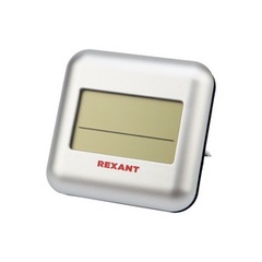 Термометр электронный REXANT S3341BF с часами и беспроводным выносным датчиком.