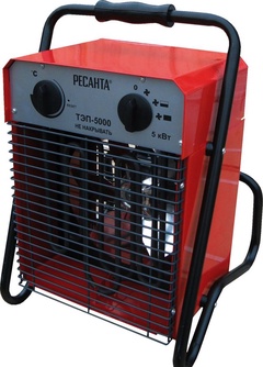 Нагреватель воздуха электрический (пушка) ТЭП-5000 Ресанта (5 кВт, 380В, термостат, 6,9 кг) (РЕСАНТА)
