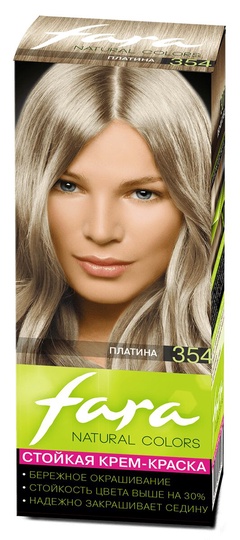 Крем-краска для волос, тон 354 Платина FARA Natural Colors 