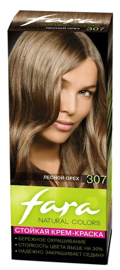 Крем-краска для волос, тон 307 Лесной орех FARA Natural Colors 