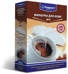 Фильтр бум. д/кофеварок Topperr N4 уп/100шт арт. 3012
