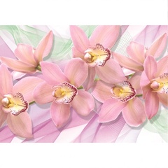 Фотообои бумажные Орхидеи 194х136 4 листа 