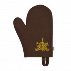 Рукавица коричневая с вышитым Логотипом БШ войлок 100% арт.41420 