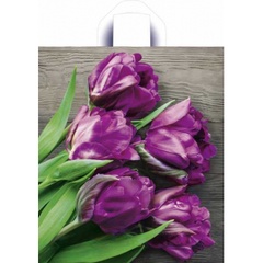 Пакет с петлевой ручкой Прекрасные тюльпаны 43,5х38 см ПВД 35 мкм арт. н00217461 