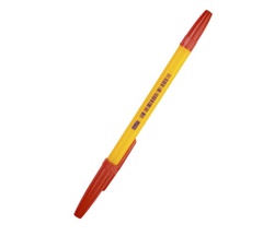 Ручка шариковая желтый корпус TM Profit КЛАССИКА красная арт. РШ-3162 