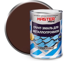 Эмаль для металлопрофиля и сэндвич-панелей Master Prime шоколадно-коричневая 2кг арт.МЗД60288 