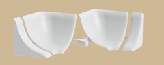 Набор комплектующих для галтели с мягкими краями  (1 набор во флоупак), 001 Белый