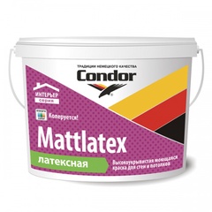Латексная интерьерная краска Condor
Mattlatex 1,5 кг