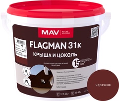 Краска FLAGMAN 31к крыша и цоколь (ВД-АК-1031к) черешня (N 355) матовая 5 л (7 кг)
