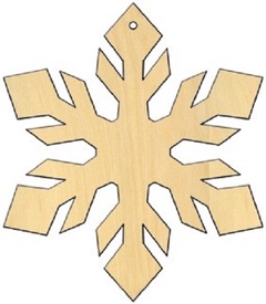 Заготовка деревянная Снежинка N3 7,5х5см  