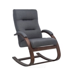 Кресло LESET Милано Орех текстура  малмо 95 серый