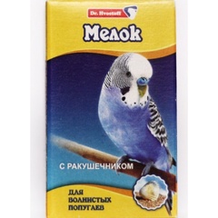 Мел для волнистых попугаев с ракушечником Dr. Hvostoff 16 г., картонная упаковка