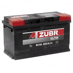 Аккумулятор ZUBR ULTRA 80A/h 800AR+ арт. УК-00032965 