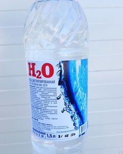 Вода дистиллированная H2O 1,5 л. 