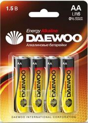 Батарейка AA LR6 1,5V Alkaline 2021 BL-4шт DAEWOO ENERGY
