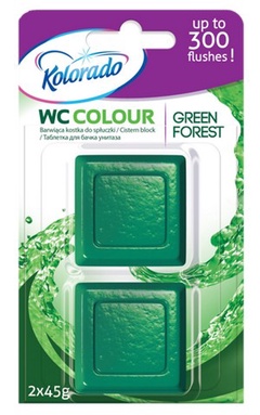 Hal таблетка для бачка Kolorado WC Colour 2шт.зеленый 2x45г