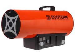 Нагреватель воздуха газ. Ecoterm GHD-50T прям., 50 кВт, термостат, переносной (Мощность 50кВт, Производительность 872 м3/ч, Тип газа: Пропан, Термоста