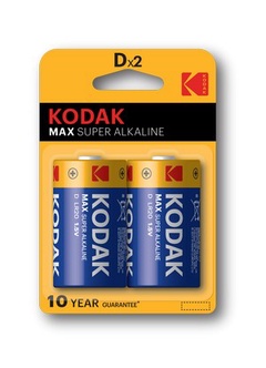 Элемент питания (щелочной) Kodak MAX LR20-2BL [ KD-2 ] (20/100/3000)